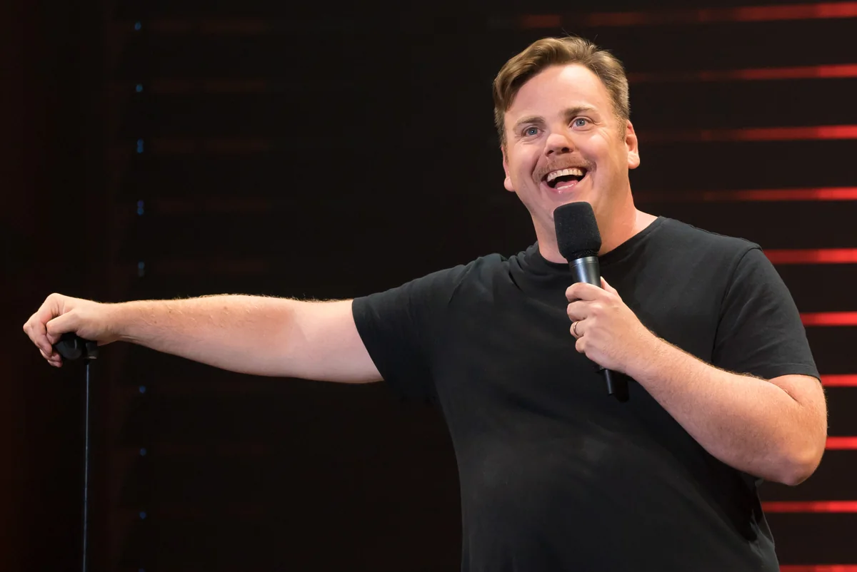 Pat Thornton performing stand-up